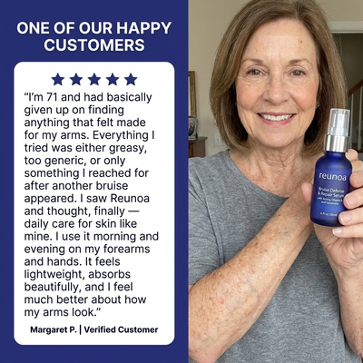 Stop Hiding Your Arms. Clear "Purple Spots" &amp; Thicken Paper-Thin Skin in 7 Days.